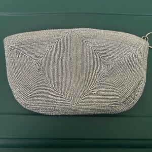 Elegant Silver Clutch Bag